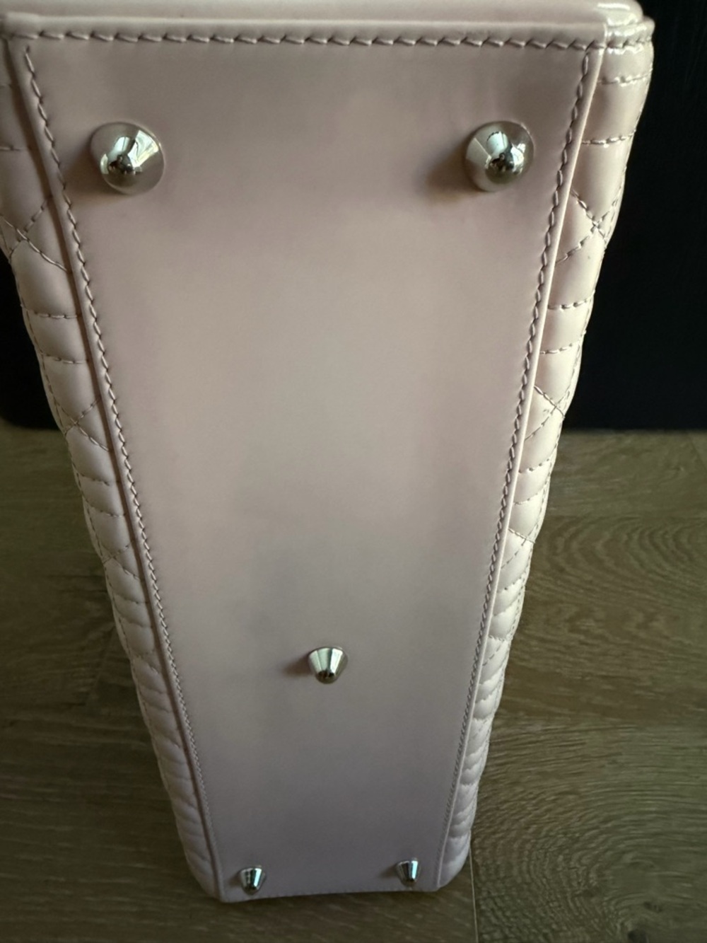 Dior Elegant Light Pink Patent Quilted Top-Handle Women’s Bag lady Dior - Picture 5 of 5